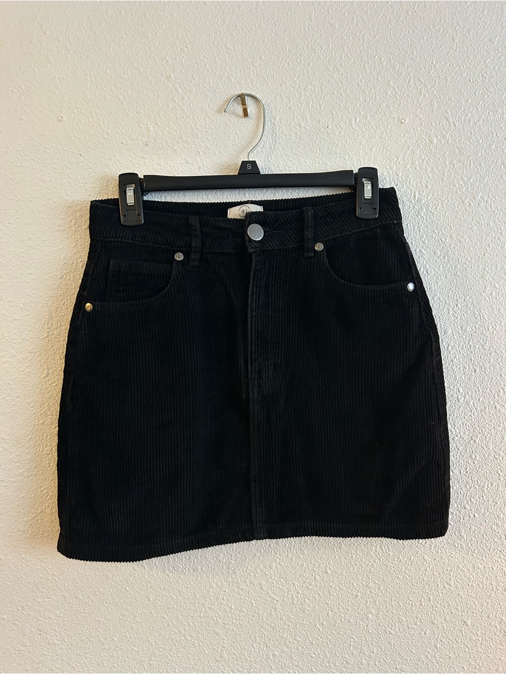 Cotton On Black Corduroy Mini Skirt
